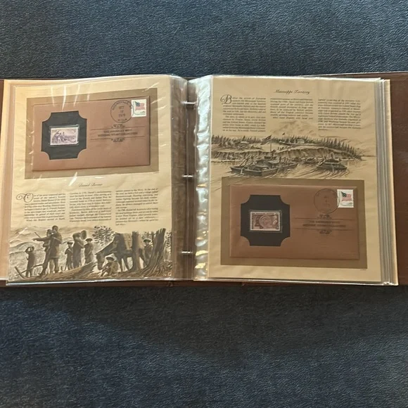 Vintage U.S.A. Stamp Collection Album